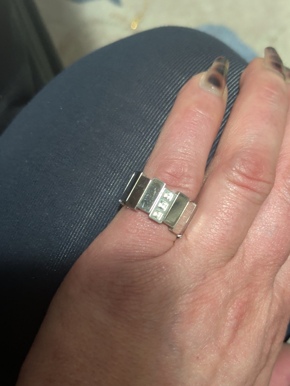Authentic Swarovski Tactic Ring In Medium Discontinued Item - Picture 3 of 6